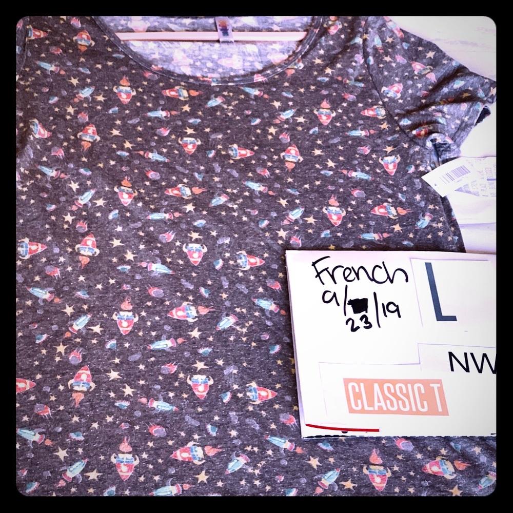 LuLaRoe Classic T - Space and Rocketships